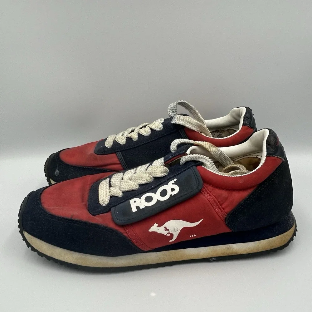 VINTAGE KangaROOS‎ Running Sneaker/Tennis Shoe Red/Blue Suede Women US 7